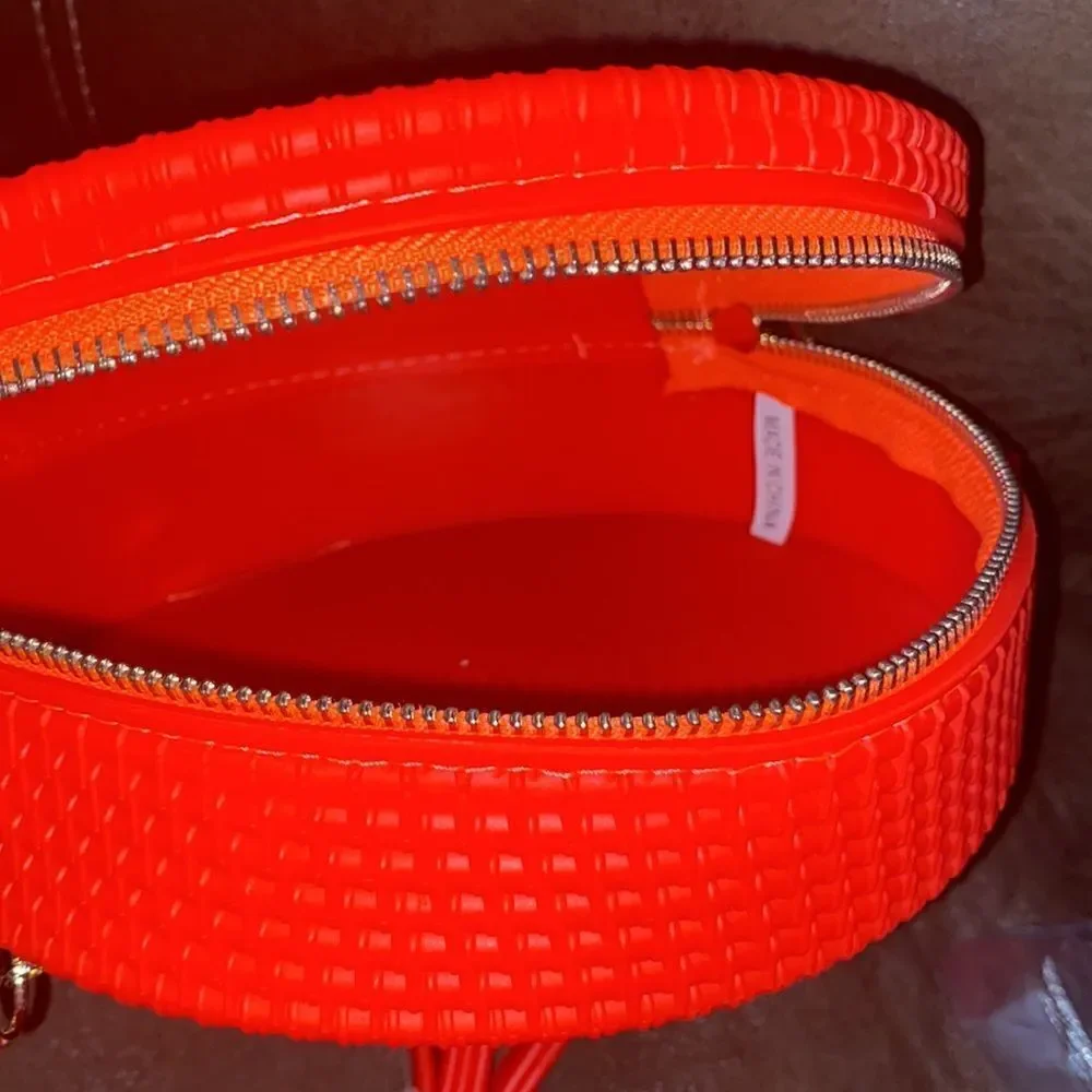 Neon Orange PVC Jelly Crossbody